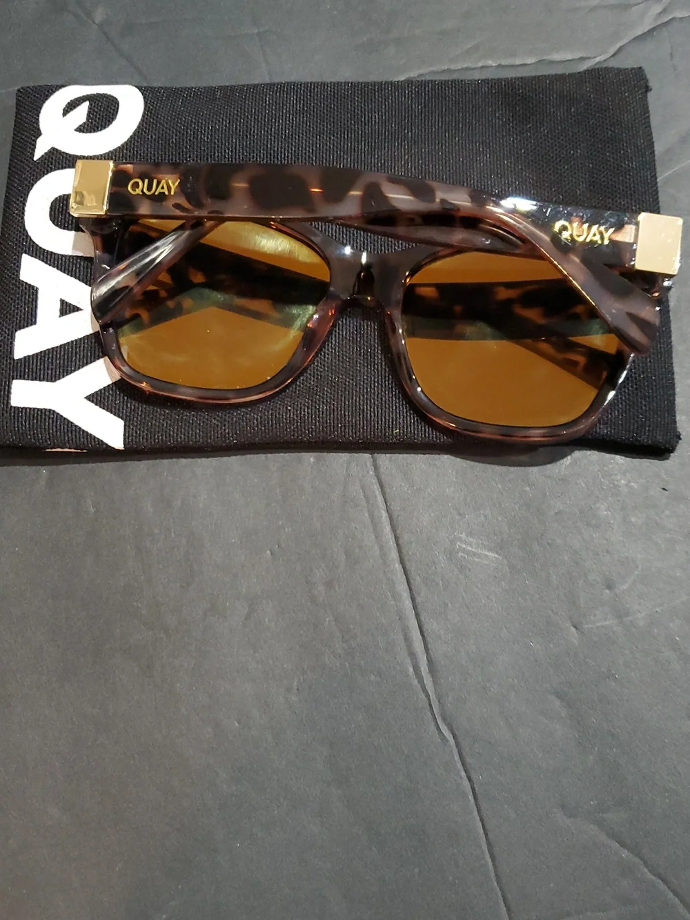 Quay after party oversized square tortoiseshell multi reflective sunglasses new‎